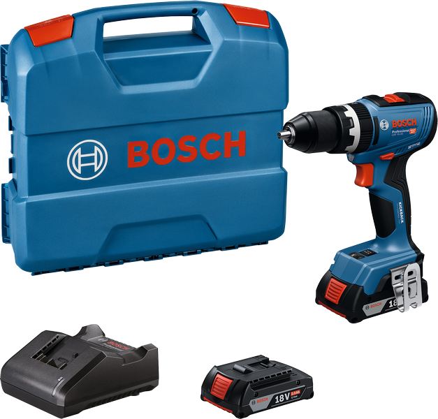 Taladro Percutor 1/2" 18V BL Incluye 2 Baterias de 2.0AH y Cargador Bosch GSB18V-65KIT ¡PROMOCIÓN FERIA FERRETERA!