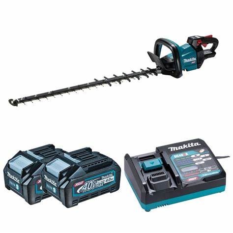 Cortasetos Makita XGT 40V 750mm + 2 Baterías 4.0Ah y Cargador – UH007GM201