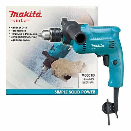Taladro Percutor 5/8" 500W Makita M0801B + Set de 21 Piezas Makita B-54081 | ¡Promoción Especial! - 0