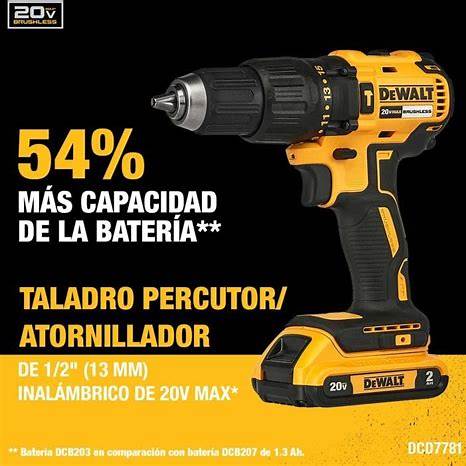 Taladro Percutor 1/2" 20V BRUSHLESS DEWALT (DCD7781D2-B3C) + Set de 14 Puntas DWPVTC14 | ¡Promoción Especial!