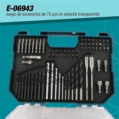 Taladro Percutor ½" 860W Makita HP1630 + Set de 75 Piezas Makita E-06943 | ¡Promoción Especial!