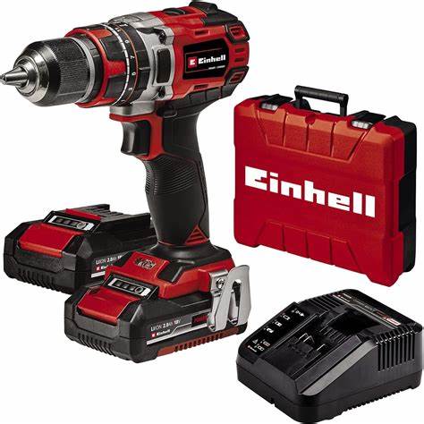 Taladro Percutor Inalámbrico Einhell TP-CD 18/50 Li-i BL 18V con Starter Kit 2.5Ah y Batería adicional 2.5Ah | ¡Promoción Especial!